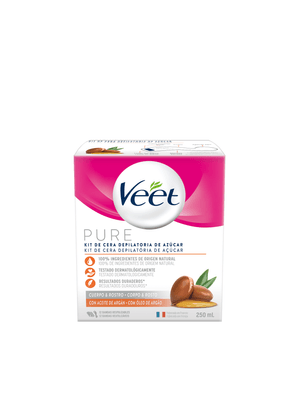 Veet Pure Kit Cera Quente Depilatória de Óleo De Argão