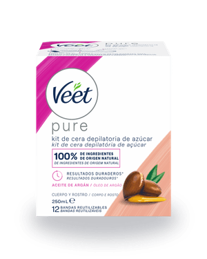 Veet Pure Kit Cera Quente Depilatória de Óleo De Argão