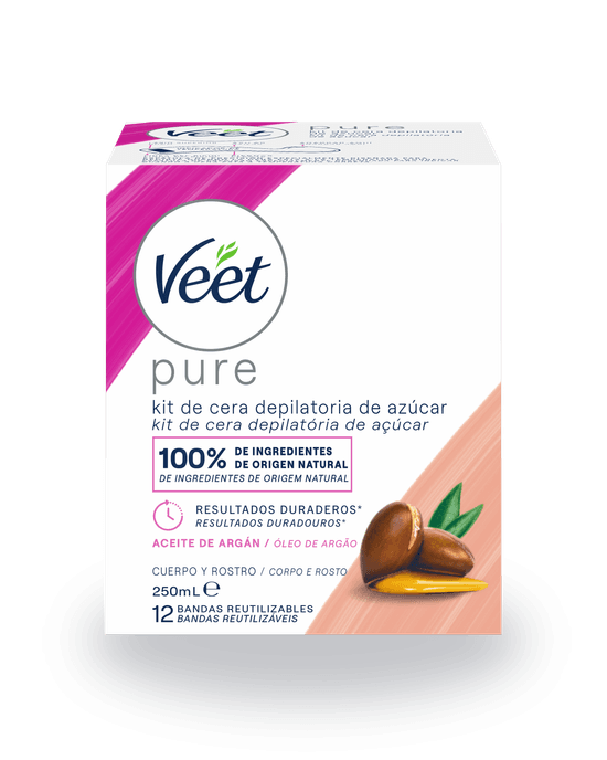 Veet Pure Kit Cera Quente Depilatória de Óleo De Argão